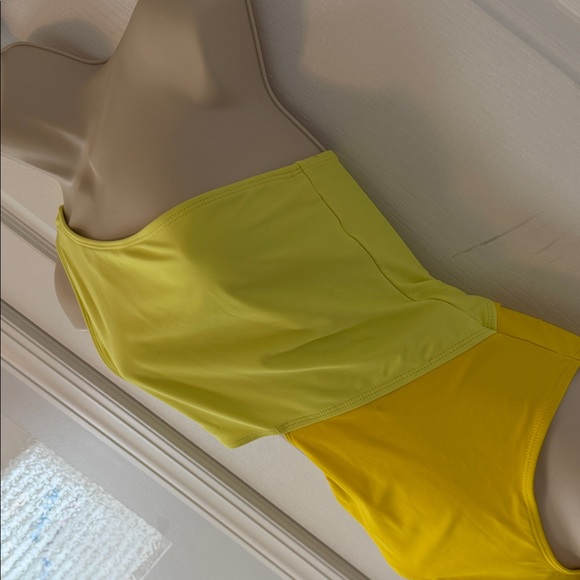 Yellow One-Shoulder Swimsuit - Picture 3 of 5